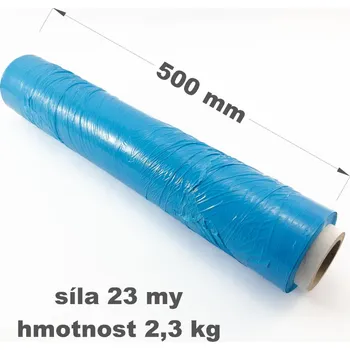 Zakrývací fólie na malování Stretch fólie ruční modrá - 50cm / 23my / 2,3kg, návin 153 m