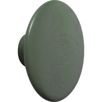 Věšák Muuto, Háček na zeď Dots Wood 13 cm tlumená zelená - Formadore