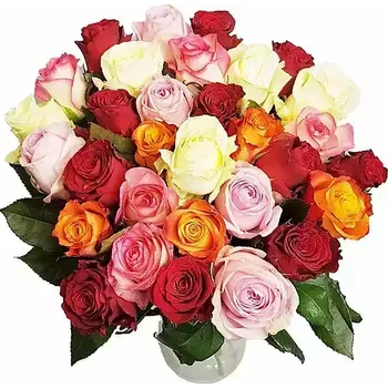 umělá květina Květiny Expres Kytice růží barevný mix