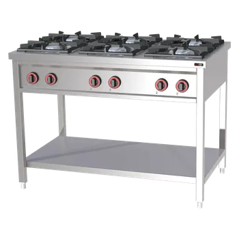 Domácí spotřebič Sporák plynový 6x hořák s podestavbou | REDFOX - SPF 120 G