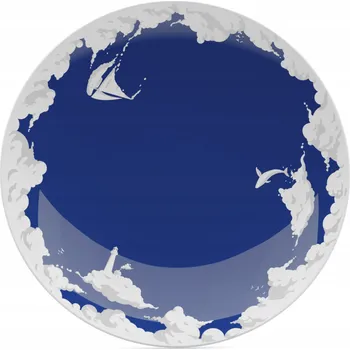 Talíř Porcelánový talíř 58products Limitovaná Edice Heavently 20 cm | bílá, modrá