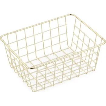 Držák na kartáček BISK Erga Niagara, drátěný košík 245x180x95 mm k postavení, zlatá lesklá, ERG-08061