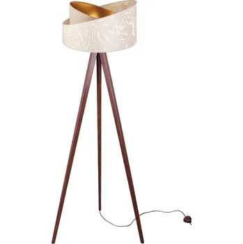 Stojací lampa Stojací lampa Werona 7, 1x krémové textilní stínítko se vzorem, g, pb