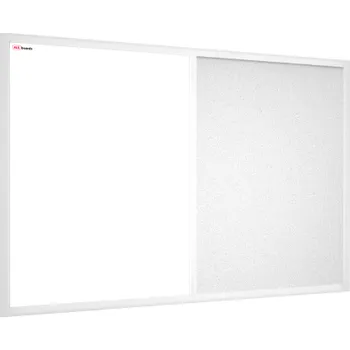 Allboards,Tabule COMBI - bílý korek a magnetická bílá 60x40 s bílým lakovaným dřevěným rámem,TMK64W