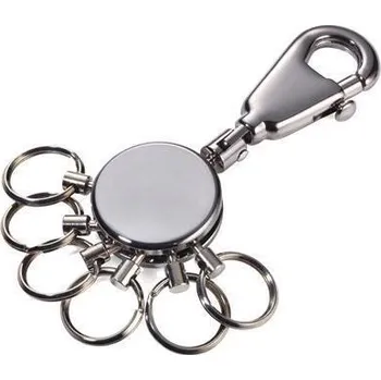 Klíčenka "Patent", stříbrná, 6 kroužků, TROIKA
