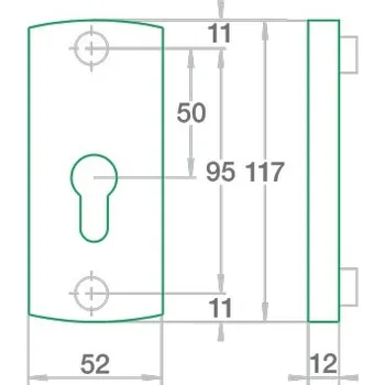 Dveřní kování DAB Trade AXA DIVA rozeta, šroub 6 cm, F4 starobronz