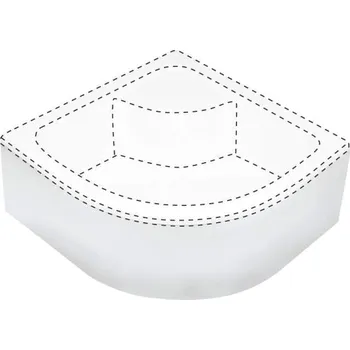 Sprchová vanička DEANTE - Deep bílá - Kryt na sprchovou vaničku, půlkulatý, 90x90 cm KTD_041O