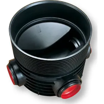 Kanalizační potrubí Wavin Tegra šachtové dno DN 600/250 černá