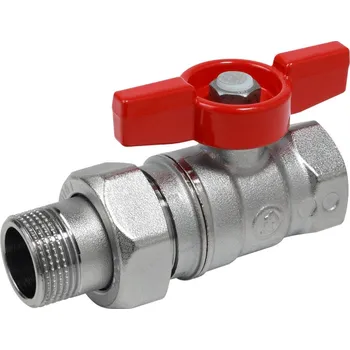 Ventil Giacomini R259D Kulový kohout se šroubením pro vodu, vnitřní x vnější závit - mosaz