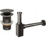 MEXEN/S - Umyvadlový sifon s výpustí click-clack bez přepadu, grafit 7991060-66