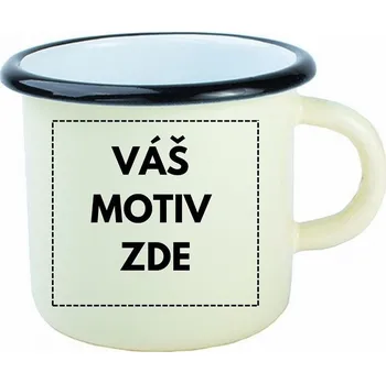 AveTech Slonovinový prémiový plecháček s černým lemem 360 ml