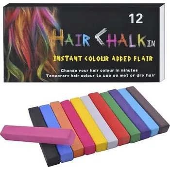 Kresba Barevné křídy na vlasy - 12ks