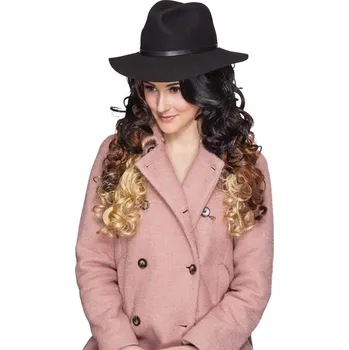 Karnevalový kostým Dámský klobouk - Černý, 100% vlna