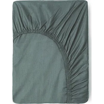 Prostěradlo Zeleno-šedé napínací bavlněné prostěradlo 180x200 cm – Good Morning ID_1394167