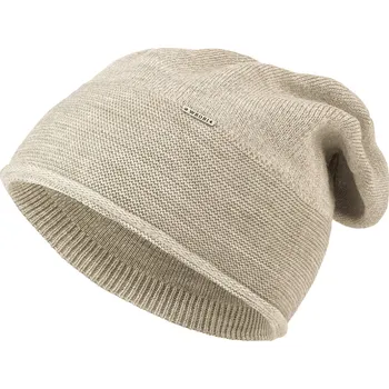 Čepice Dámská zimní čepice Wrobi D82 se třpytivou přízí, béžové barvy 7100405-3