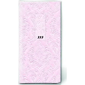 Papírový ubrousek Paper Design Papírové růžové reliéfní kapesníčky 4-vrstvé, ORNAMENT PINK (10 ks)