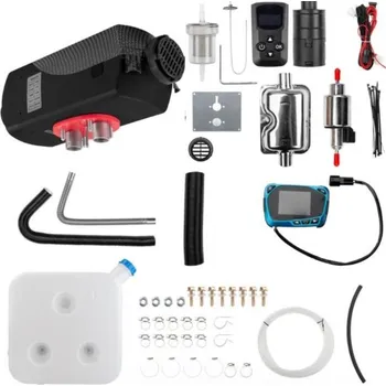 XL-AIRD Nezávislé topení 8kW včetně instalační sady, modrý LCD ovladač, LCD dálkové ovládání