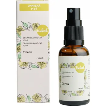 Kvitok Ovocná voda - citron BIO, 30 ml