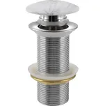 Sapho BLOK umyvadlová výpust 5/4“, click-clack, zátka bílá carrara, mat, 2401-941