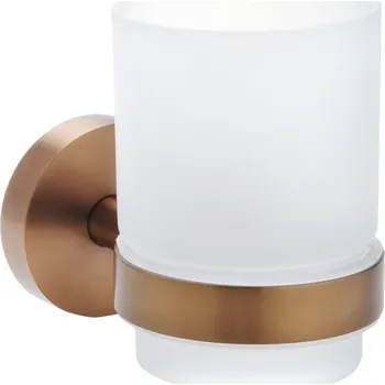 Držák na kartáček HOPA - Držák kartáčků, sklo - Barva - Růžové zlato broušená KDBE155110012