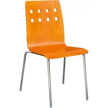 Jídelní židle NJZ - 40 jídelní židle, sedák třešeň, kostra chrom