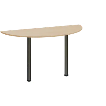 Stolová podnož EJC 1 - 140 přístavba jednací, kovová podnož chrom, síla desky 18 mm, široká 1400 mm, bříza světlá