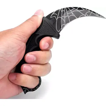 Bojový nůž Nůž karambit s pouzdrem - černý se vzorem