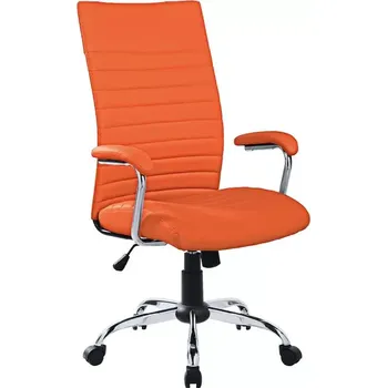 GRACE židle kancelářská, ekokůže oranžová