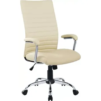 GRACE židle kancelářská, ekokůže béžová