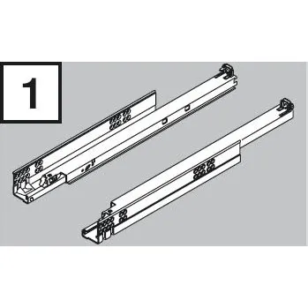 Nábytkové kování BLUM 560H4000C Tandem celovýsuv Tip-on 400mm (BLUM 560H4000C Tandem celovýsuv Tip-on 400mm)