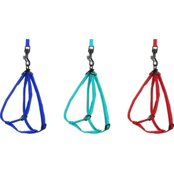 Pro hlodavce Nylonový postroj s vodítkem pro králíky FLAMINGO 1m (MIX BAREV)