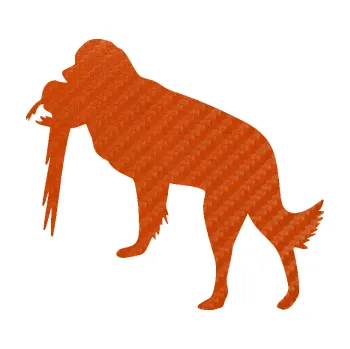 Polep vozidla SAMOLEPKA Pes 193 levá lovecký s bažantem (54 - 3D karbon oranžový) NA AUTO, NÁLEPKA, FÓLIE, POLEP, TUNING, VLASTNÍ TEXT, TISK, AUTOSAMOLEPKY.cz, POLEPY, OBRÁZEK, LOGO, SAMOLEPKY