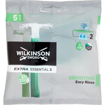 Holítko Wilkinson Extra Essential Sensitive 2 jednorázový holicí strojek 2 břitý pro muže 5 kusů