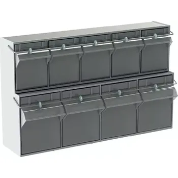 Úložný box PV 770N - 9x box plastový výklopný box - komplet