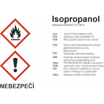 Značení GHS štítek - IsoPropanol samolepící vinylová fólie A6 (148 x 105 mm)