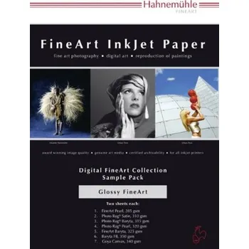 Fotopapír Glossy FineArt, A4 Sample Pack Hahnemühle