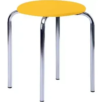 Stolička TESA stolička čalouněná, chrom, koženka žlutá