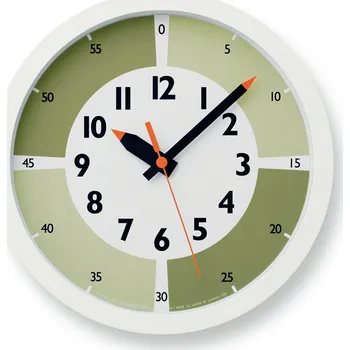 Hodiny Lemnos, Nástěnné hodiny Fun Pun Color 24,8 cm zelené - Formadore