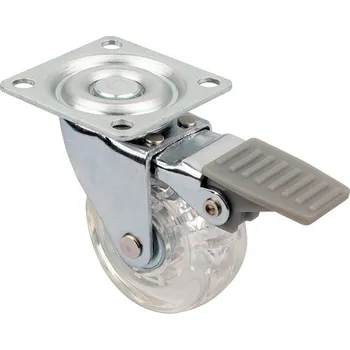 StrongCastors kolečko TOP-E průměr 50mm transparentní tmavá s brzdou (StrongCastors kolečko TOP-E průměr 50mm transparentní tmavá s brzdou)