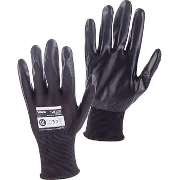 Pracovní rukavice MasiPro Povrstvené rukavice GLONI černé, v. 10"