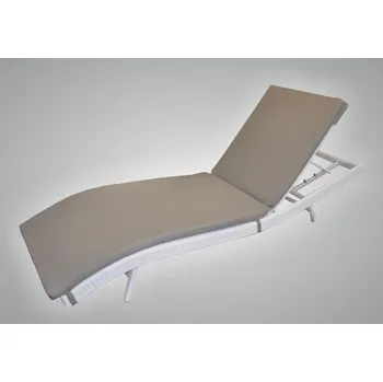 Zahradní lehátko Luxusní ratanové lehátko Montana bílé