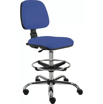 Jídelní židle ELLA - S židle provozní, kříž chrom, látka SUE S 9 - látka tmavě modrá