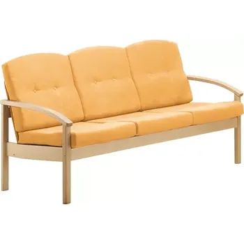 Sedací souprava RO - 03 trojkřeslo čalouněné koženkou Holy, dřevěné HOLY P1 - koženka meruňková