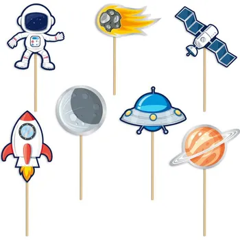 Dortová svíčka Party Pal Zápichy na dort Vesmír 7ks