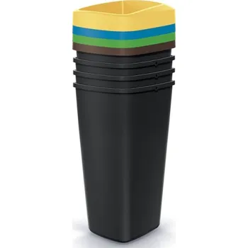 Odpadkový koš PROSPERPLAST Set košů na tříděný odpad - COMPACTA Q DROP SET Objem: 4x25 l