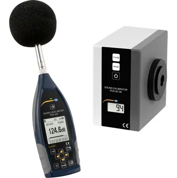 Hlukoměr PCE-430-SC 09, třída 1, rozsah měření do 136 dB, s kalibrátorem