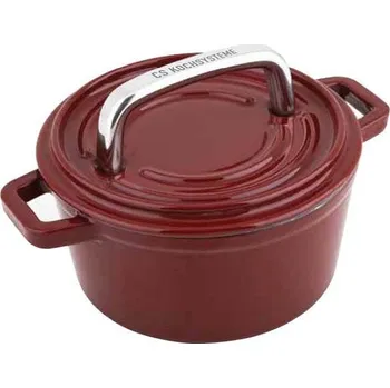 Hrnec CS KOCHSYSTEME Pekáč s poklicí litinový ALPEN 14 cm červená CS-078065