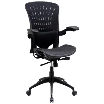 FORTE židle kancelářská s bederní opěrkou, kříž nylon, MESH černá