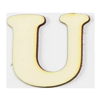 Stavební deska Výřez z překližky, PIS2, PÍSMENO U II.--patkové, 4,2cm, 1ks