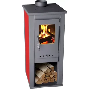 Krbová kamna STREND PRO Krbová kamna Thalia Okta M, 3,9 kW, 120 mm, červená